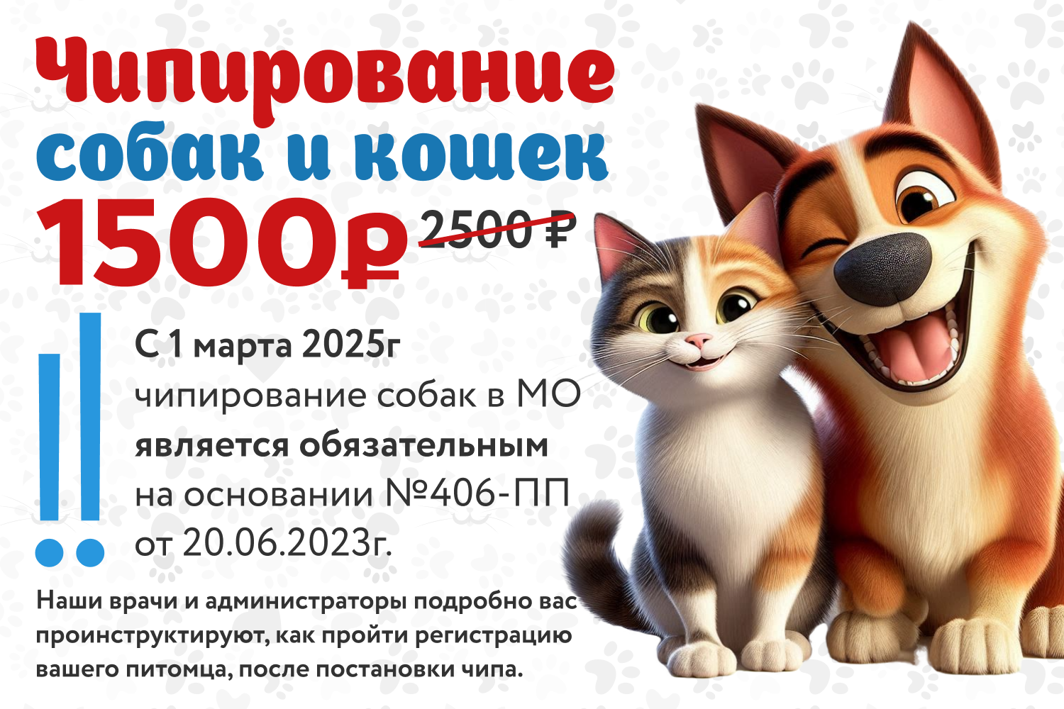 Баннер для акции «Чипирование животных»